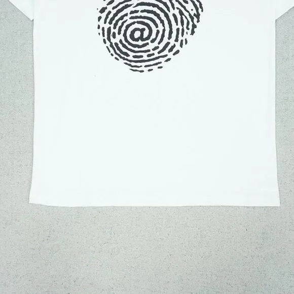 Always White Personalized Fingerprint Short Sleeve T Shirt